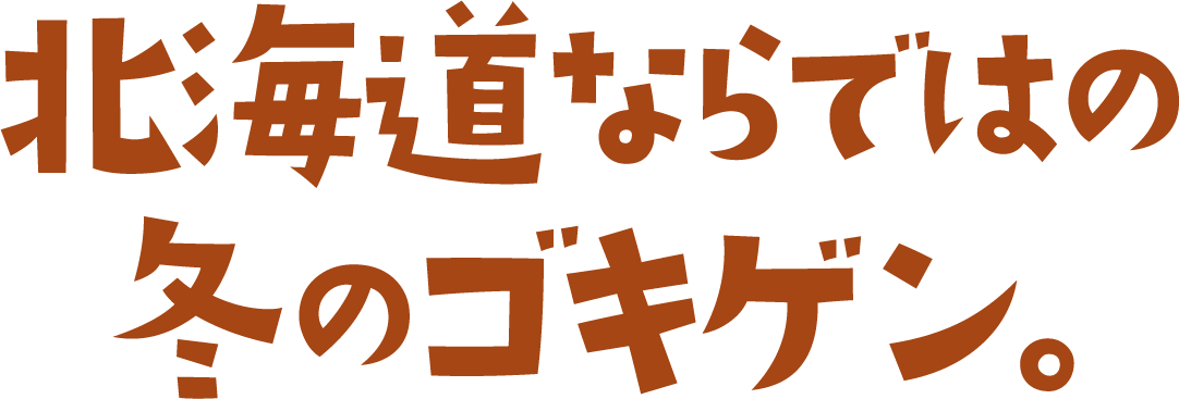 北海道ならではの冬のゴキゲン。