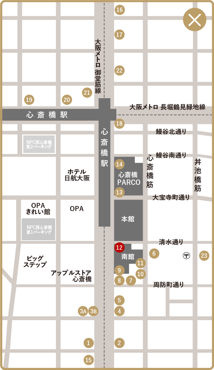 シャネル心斎橋 マップ