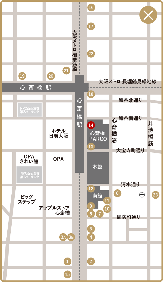 エルメス大丸心斎橋店 マップ