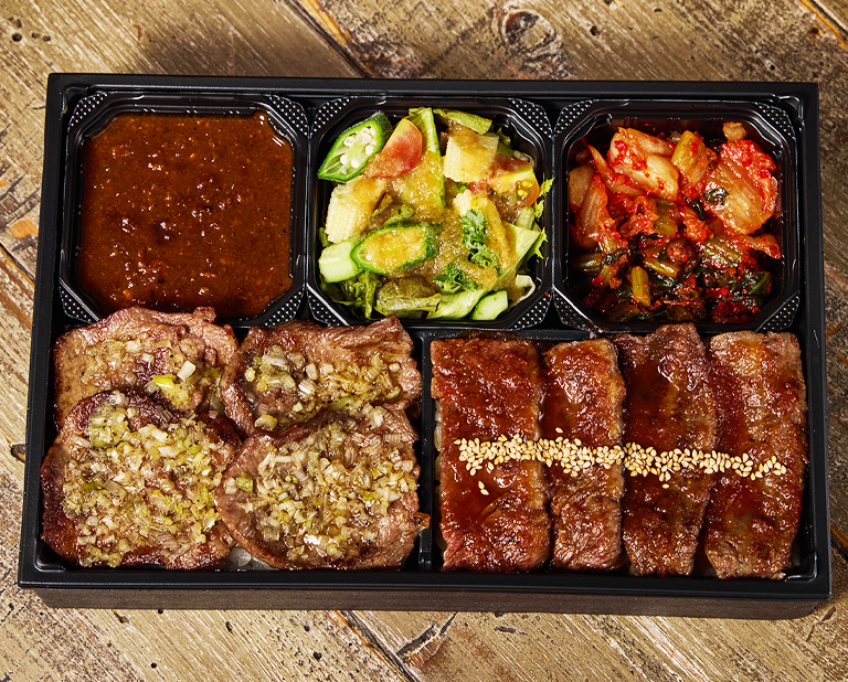 〈焼肉KINTAN〉【お茶付き】4種 豪華 焼肉弁当