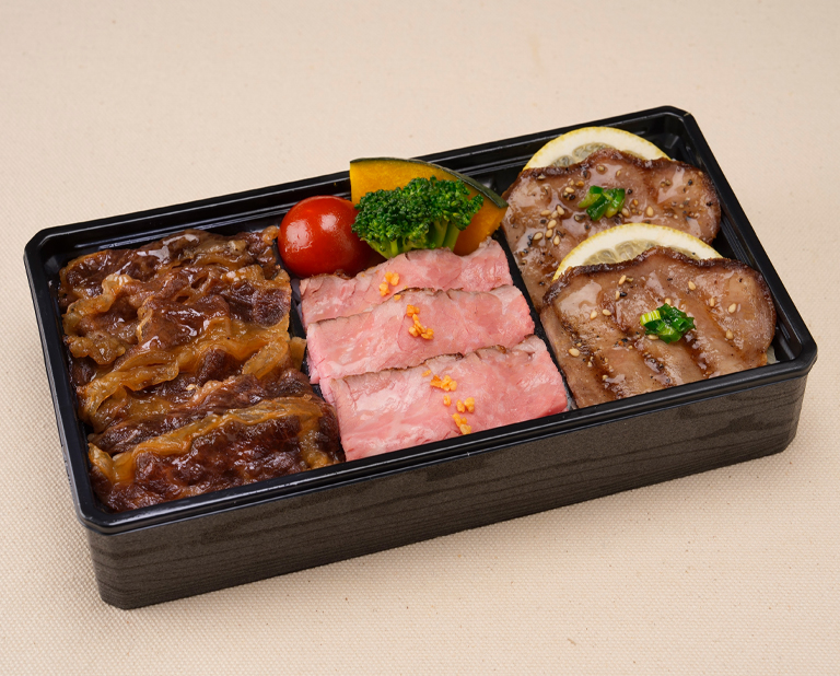 〈柿安ダイニング〉肉の老舗柿安 三種の牛づくし弁当