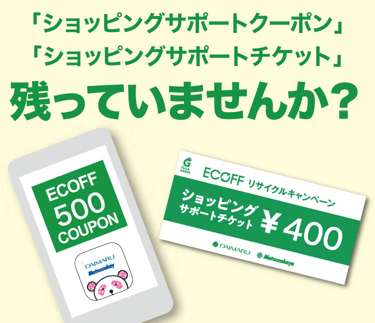大丸松坂屋 関西 エコフ リサイクル　ショッピング サポートチケット 108枚ショッピング